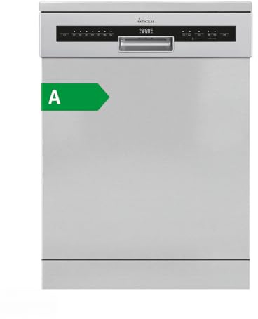 KKT KOLBE 60 cm Geschirrspüler Spülmaschine Silber Edelstahl Freistehend, Unterbaufähig, Besteckschublade, LED-Beleuchtung, Automatische Türöffnung, höhenverstellbar, 7 Programme 14 Maßgedecke DW60FSE
