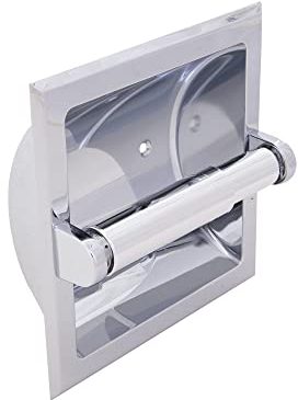 Design House 533125 Zubehör Badbeschläge, Einbau-Toilettenpapierhalter, poliertes Chrom
