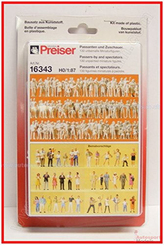 Preiser 1/87 th – pr16343 – Modelleisenbahnen – Schlaufen Zuschauer – 130 Figuren