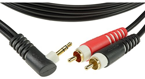 Klotz Klinke Stecker 3,5 stereo (abgewinkelt) / 2 Cinch 3 m