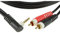Klotz Klinke Stecker 3,5 stereo (abgewinkelt) / 2 Cinch 3 m
