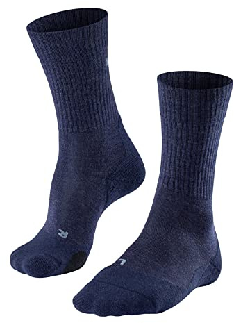 FALKE Men's TK2 Explore Wool Hiking Socks, Merino, Breathable Quick Dry, Mid Calf, Medium Padding, Athletic Sock, Blue (Jeans 6670), 10.5-11.5, 1 Pair
