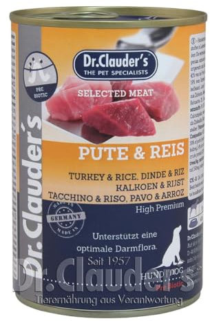Dr. Clauders Dog Pute & Reis | 6X 400g Hundefutter nass