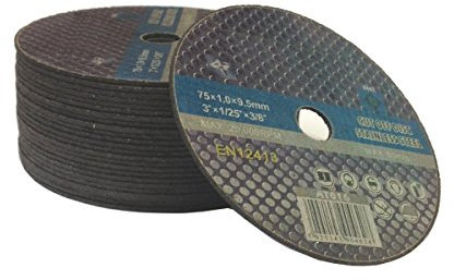 (Pack of 10) 75mm (3) Stainless Steel Cut Off Discs - Air Tool Metal Cutting Discs
