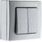 Zenitech - Interruptor Doble 10A Superficial Borne Automática - Equipamiento Eléctrico Sin Tornillos Visibles Compatible Con Molduras - Fácil Instalación - Normas NF y CE - Gris