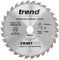 Trend Wood Circular Saw Blade, 250mm Diameter, 30mm Bore, 30 Teeth, 2.8mm Kerf, +15° Hook, TCT, Coarse Finish, CSB/25030