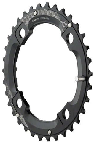 SRAM Kettenblatt MTB 34T, LK:104mm, Alu, schwarz 2x10, L-PIN, (GX), 11.6218.021.001