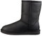 UGG Damen Klassisk kort læder winter boots boots, Schwarz, 37 EU