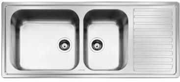 Smeg Alba LG116D-2 - Escurridor para fregadero (doble tazón)
