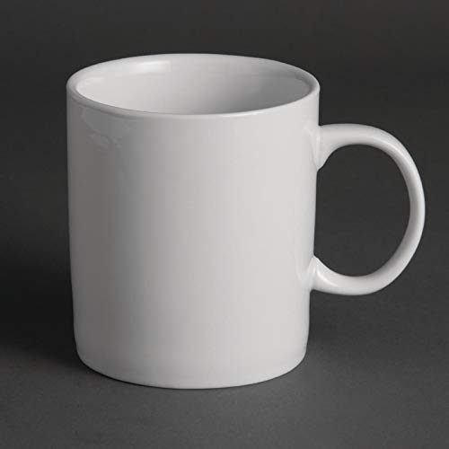12X Olympia Whiteware Standard Mugs 483ml 17oz Porcelain Coffee Tea Cup