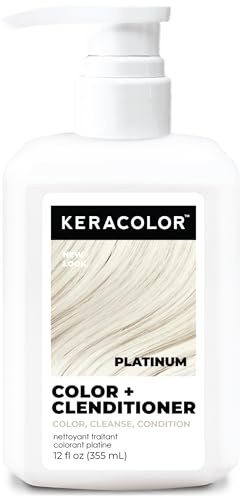 Keracolor Color + Clenditioner, Semi-Permanent Color, Platinum, 12 Fl Oz