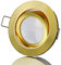 lambado® Premium LED Spots 230V Flach in Gold - Hell & Sparsam inkl. 5W Strahler warmweiß dimmbar - Moderne Beleuchtung durch zeitlose Einbaustrahler/Deckenstrahler