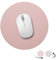 AtailorBird Mouse Pad 22cm Round Double Side Use PU Leather Protective Portable Writing Mat for Office Laptop Home - Pink&Silver