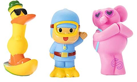 Pocoyó - Pack de 3 Figuras de Plástico para Baño Al Agua con Pocoyó TO77200, Juguetes de Plástico Flotantes para Niños Pequeños, Diversión Segura y Creativa en el Agua.