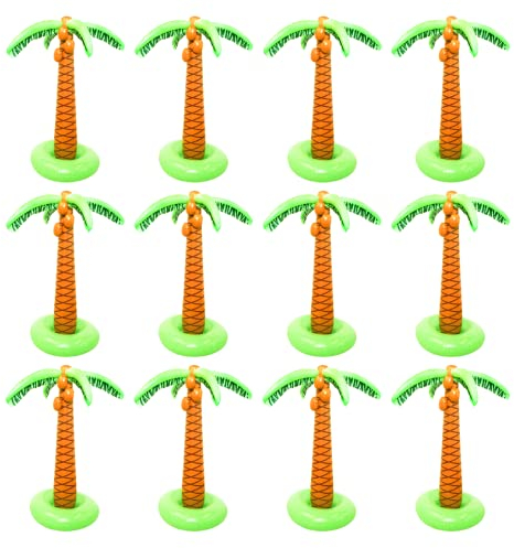 I LOVE FANCY DRESS Aufblasbare Palme – Pool-Party-Dekoration, tropische Hawaii-Party-Requisite – steht aufrecht bei 160 cm – 12 Stück