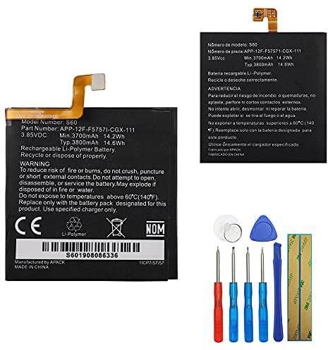 E-yiiviil Ersatzakku Cat S60 Kompatibel mit Caterpillar Cat S60 APP-12F-F57571-CGX-111 Battery