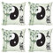 ABAKUHAUS Yin-Yang Kissenbezug Set (4 Stück), Taiji Oneness, moderner doppelseitiger Digitaldruck, 40 cm, Mehrfarbig