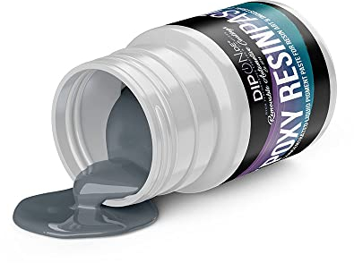 DIPON.DE HIGH PERFORMANCE LIQUIDS & PIGMENTS Epoxidharz Epoxy Pigment Farbpaste Silbergrau Grey ca. RAL 7001 Profi Hochpigmentierte Paste für Epoxidharz Epoxy Resin Polyurethan Kunstharz Resin Art
