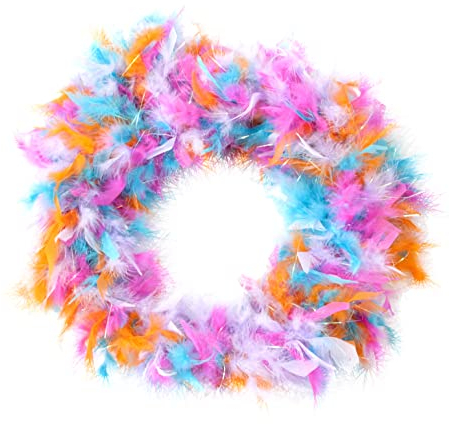 Bock op Kölle Federboa 180cm mit Glitzer, 20er Jahre Kostüm, Gala, Mottopartys, Karneval, Bastelmaterial (Pink-orange)
