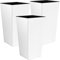 3x Maceta alta Urbi 2 litros, de plastico, 12,6 x 12,6 x 20 cm en color Blanco