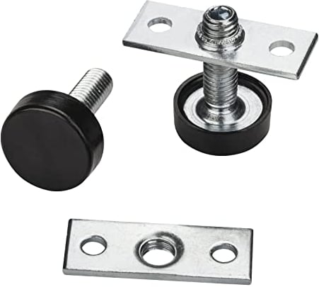 10 pezzi Piedini regolabili SOTECH M8 x 20 mm (Lunghezza totale inclusi i piedini a pavimento: 25 mm) con Piastra di montaggio Piedini regolabili Vite di regolazione del mobile
