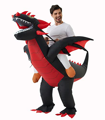 AkieBy Costume de dragon gonflable amusant pour adulte, Halloween, Noël (dragon)