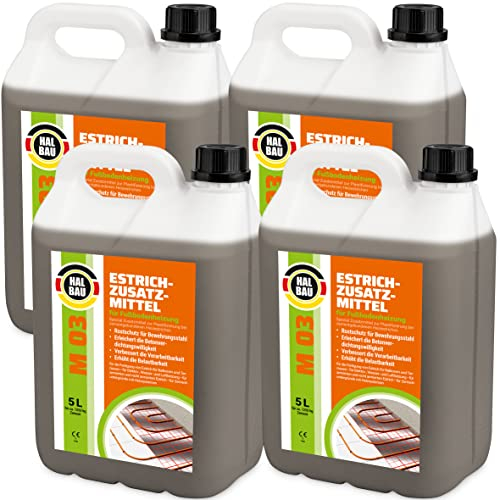 Estrichzusatzmittel 20L für Fußbodenheizung Heizestrichen Beton Plastifizierer Heizsysteme M03