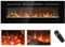 Kentsky 48 inches Electric Fireplace Inserts, Recessed and Wall Mounted Fireplace Heater, Linear Fireplace w/Thermostat, Remote & Touch Screen, Multicolor Flame, Timer, Log & Crystal, 750W / 1500W