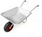 Crystals 65L/100KG Wheelbarrow Heavy Duty Galvanised - Home Garden Cart with Pneumatic Tyre - (80L x 60W x 60H) cm Silver