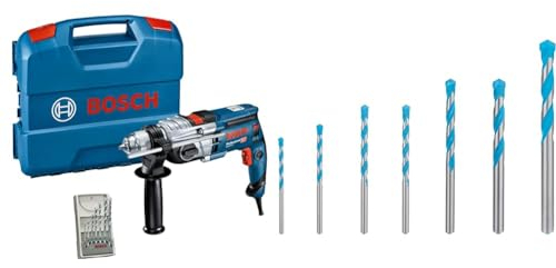 Bosch Professional GSB 20-2 - Taladro percutor (, Ø max perforación hormigón 18 mm, set 7 brocas, en maletín) + Set de 7 brocas Expert CYL-9 MultiConstruction, para Hormigón, 4-12 mm
