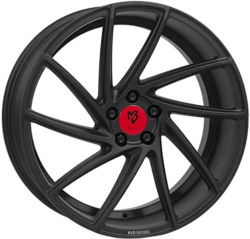 MB Design Felge KV2 8.5Jx19 ET43 5x112 Schwarz stumpfmatt kompatibel mit VW Beetle EOS Golf Jetta Passat Tiguan Touran T-Roc T-ROC