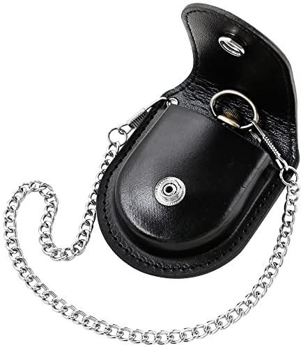 Tiong Vintage-Ledertasche, 47 mm Halterung, Aufbewahrungsbox, Schutzhalter, Taschenuhr-Etui mit Kette
