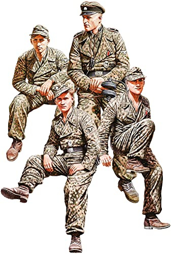 MiniArt 35364 1:35 Fig. Dt. Pz Mannsch. (4) Fra. 1944 - originalgetreue Nachbildung, Modellbau, Plastik Bausatz, Basteln, Hobby, Kleben, Modellbausatz, Zusammenbauen, unlackiert