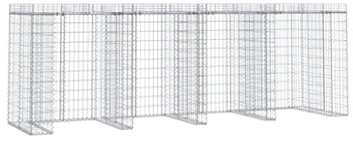Revera Mur Gabions Poubelle 350 x 91 x 120 cm Fer galvanisé