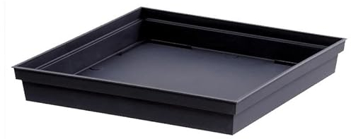 Soucoupe carré Toscane 26,7x26,7cm anthracite - EDA