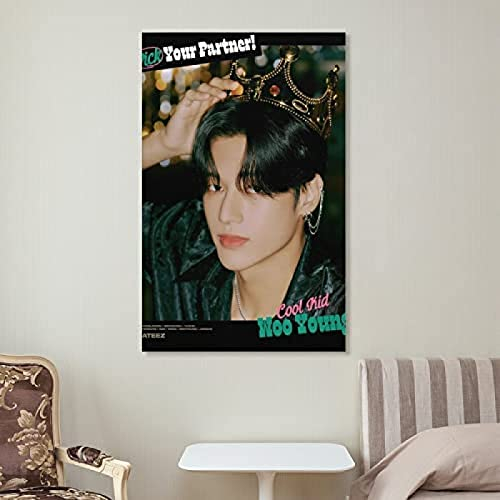 Wooyoung Ateez Fotoalbum Fanclub 2023 Wählen Sie Ihren Partner 1 Kpop Idol Bild Leinwand Poster Wandkunst Dekoration Malerei Druck 40 x 60 cm ohne Rahmen