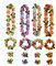 YSTrillion Hawaii Kette Blumen 16 Stück Hawaii Kette Stirnband und Armband Set,Hawaiian Leis Ketten für Hawaii Party Deko,Luau Girlande