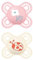 MAM Perfect Start Schnuller im 2er-Set, speziell für Neugeborene, zahnfreundlicher Baby Schnuller aus nachhaltigen & bio-erneuerbaren Materialien, mit Schnullerbox, 0-2 Monate, Blume/Marienkäfer