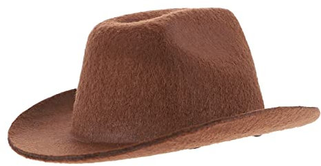 POPETPOP Kopfbedeckung Für Haustiere Hunde- Und Katzenhut Western-Thema Kinnriemen Aus Vlies Ergänzung Zu Haustierkostümen