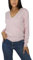 Pull Femme Col en V en Cachemire, Fabriqué en Italie (FR/ES, Alpha/Lettres, L, Taille Normale, Taille Normale, Rose pâle)