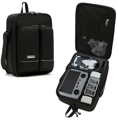 BeisDirect Drohnen-Tasche, Aufbewahrungstasche, Rucksack, Kuriertasche, Brusttasche, tragbare Modebox für DJI Mini 4 Pro Zubehör, Schwarz, Kompakt