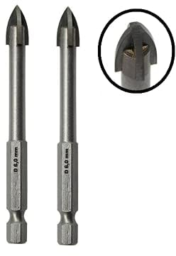 jjw-germany 2 St. HM Präzisions Glasbohrer Fliesenbohrer mit 4 Schneiden (D= 4,0 mm)