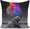KUNQIAN Kissenbezug Elefanten Kissen deko Geschenke für sofakissen kissenbezüge dekokissen couchkissen kissenhülle Sofa Schlafzimmer Wohnzimmer 40x40cm