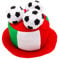 Toyland® Italy Flag Novelty Football Fan Top Hat With 3D Footballs - Perfect For Euro/World Cup/Football Parties & Italian Celebrations - 8 Countries Available