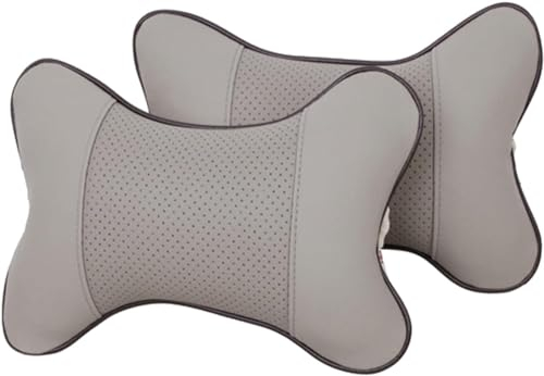 ChegLI Auto Nackenkissen für Audi Q7 7 Seats 2016-2022, Bequemes Atmungsaktives Auto Nackenkissen Kopfstütze Auto zubehör,Grey