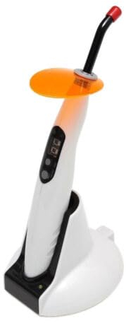 5W Dental LED Curing Licht LED-Funklampe Cordless Kompositharz Lichtlampe Zahnmedizinische 1400Mw Dental UV Licht Lampe Zahnarzt Polymerisationslampe für Zahn mit Adapter