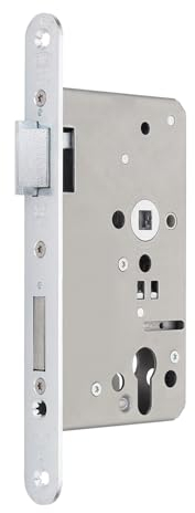 BKS Panikschloss mit Rettungsfunktion D B-1201, Profilzylinder, Dornmaß 65 mm, Stulp 24 mm, DIN Links, Entfernung 72 mm, Lochung Vierkant 9 mm, 2-tourig für Holz- oder Stahltüren