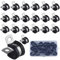 GOLD DEER 20 PCS 1/2 Inch Stainless Steel Cable Clamp Rubber Cushioned Insulated Clamp Cable Clips Hose Clamp Wire Clamps Pipe Strap Metal Clamp Pipe or Wire Cord Installation