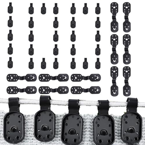Aufquwk Sunshade Net Clips - Sun Shade Fix Clamps | Removable and Reusable Awning Clamp for Sun Shade Net, Anti Bird Netting, Garden Netting, Shade Netting