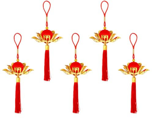 IMIKEYA 10 Stück Chinesisches Neujahr 2025 Dekoration Glücksbringer festlicher Chinesisch Neujahr Anhänger Quasten hängende Ornamente des neuen Jahres Haustürbehänge